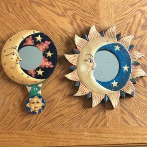 ✿ VTG. celestial moon wall mirrors ✿